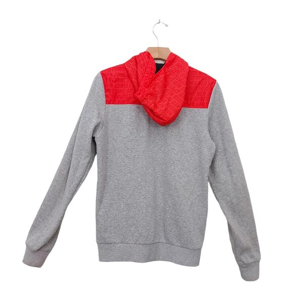 Adidas Neo Full Zip Hoodie Womens Small Gray Orange Athletic Long Sleeve Cozy - Picture 5 of 8